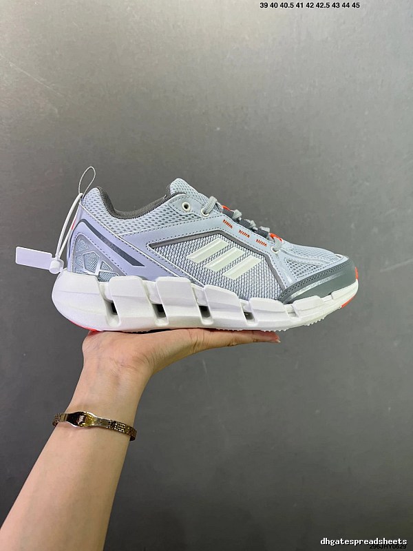 Adidas Cage Runners, Layered Heel Detail in Silver and White