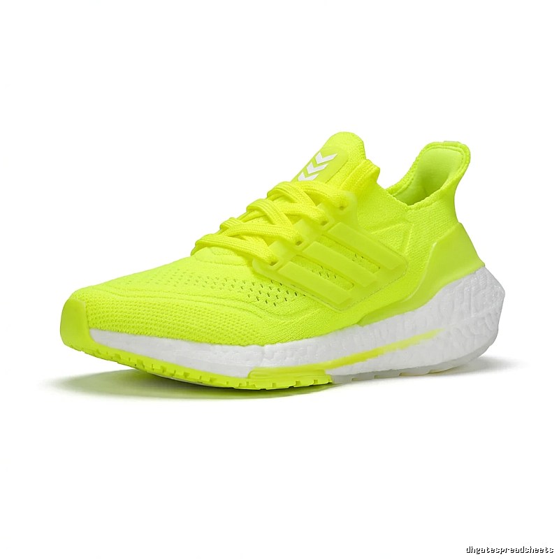 Adidas Ultraboost fluorescent yellow running shoes