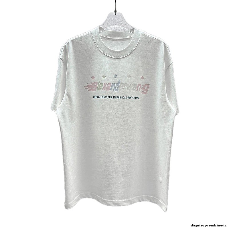 Alexander Wang Letter Print Street Style White T-Shirt