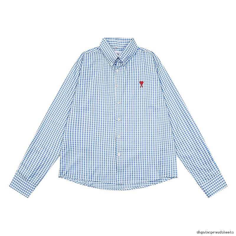 AMI Love Blue Checkered Shirt