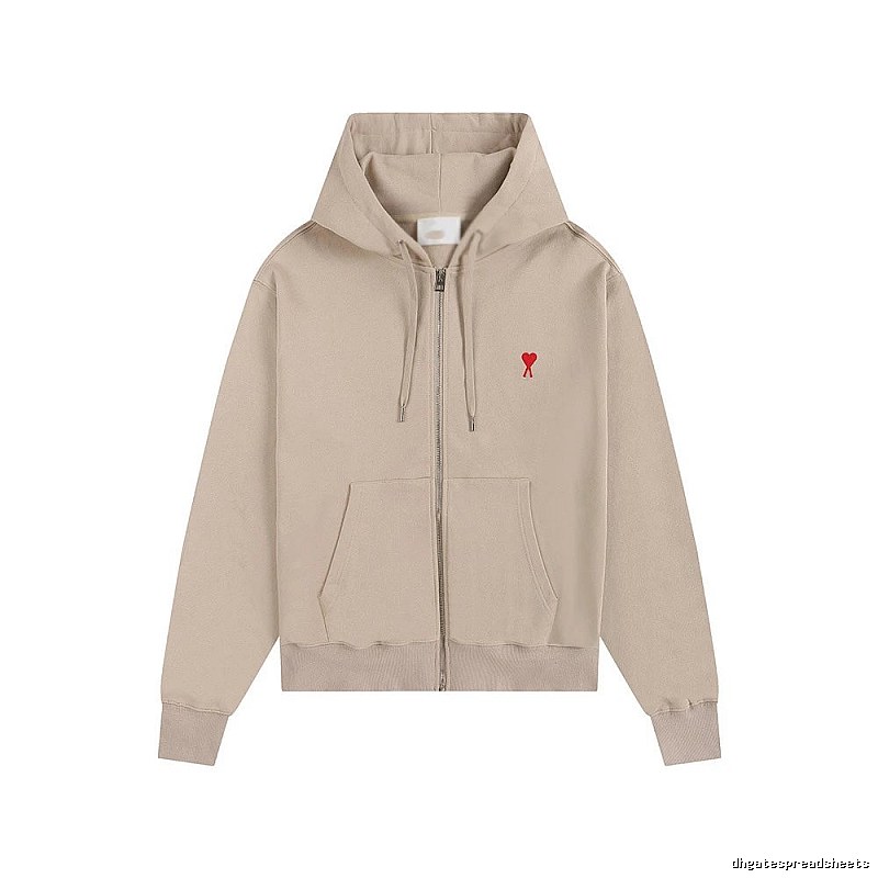 AMI Love Minimalist Style Beige Cardigan