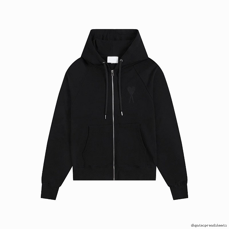 AMI Love Simple Style Black Hoodie