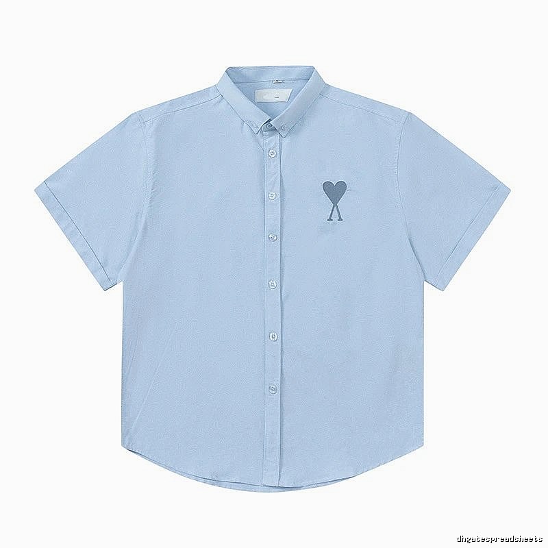 AMI Love Simple Style Blue Shirt