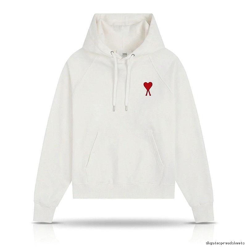 AMI Love Simple White Hoodie