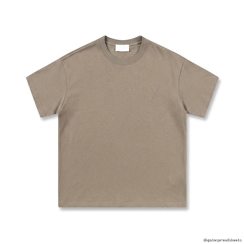 AMI minimalist style khaki T-shirt