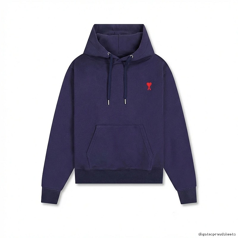 AMI Minimalist Style Navy Blue Sweatshirt
