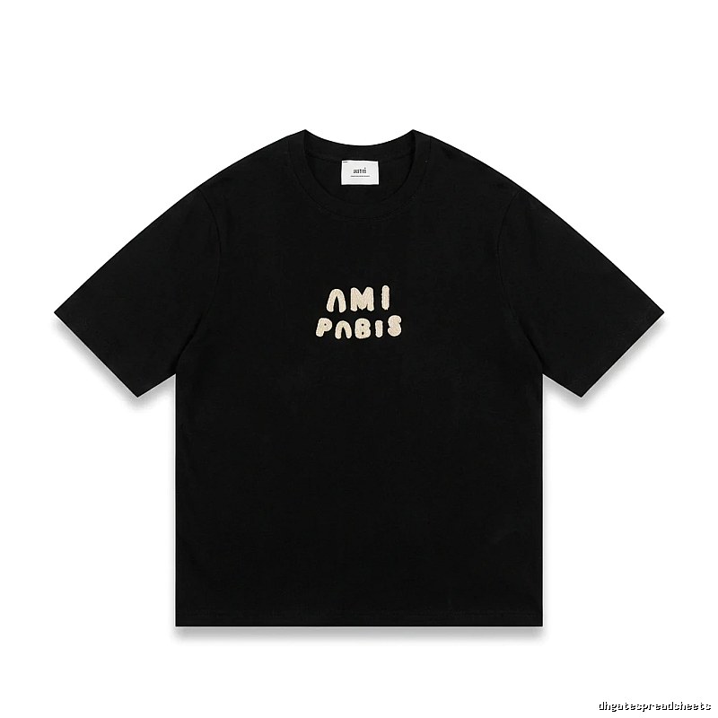 AMI Paris Alphabet Style Black T-shirt