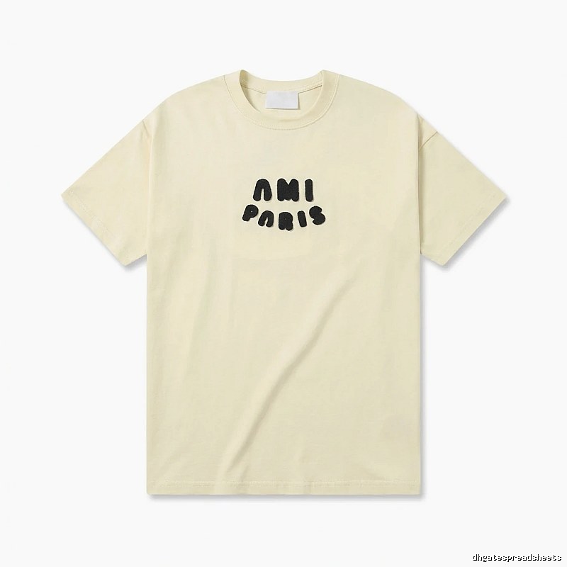 AMI Paris Casual Style Off-White T-shirt