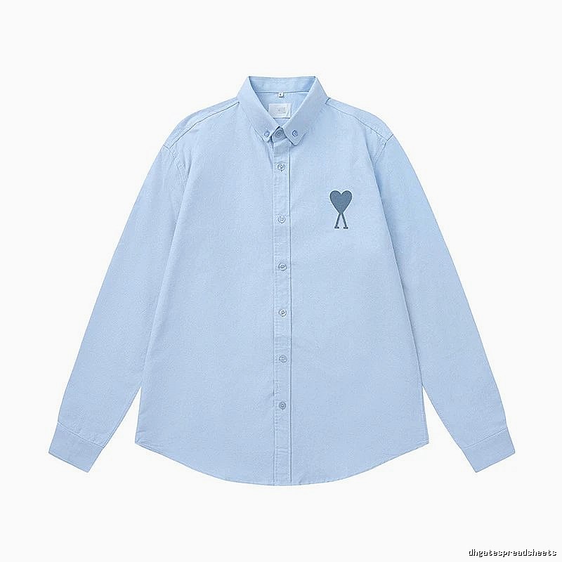 AMI series minimalist style blue shirts