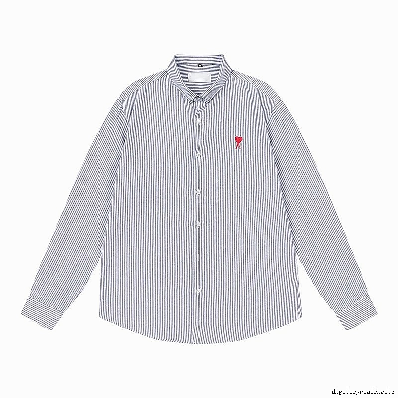Ami striped minimalist style shirt