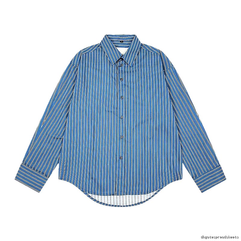 AMI striped retro-style blue shirt