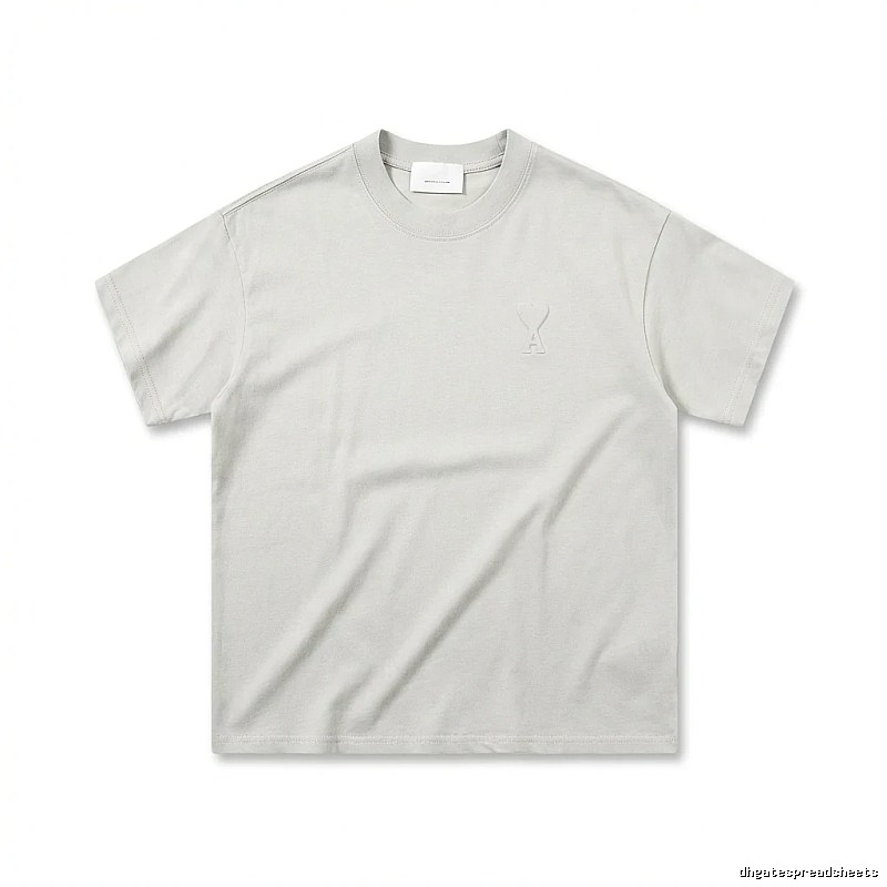 AMI Three-dimensional LOGO Simple White T-shirt