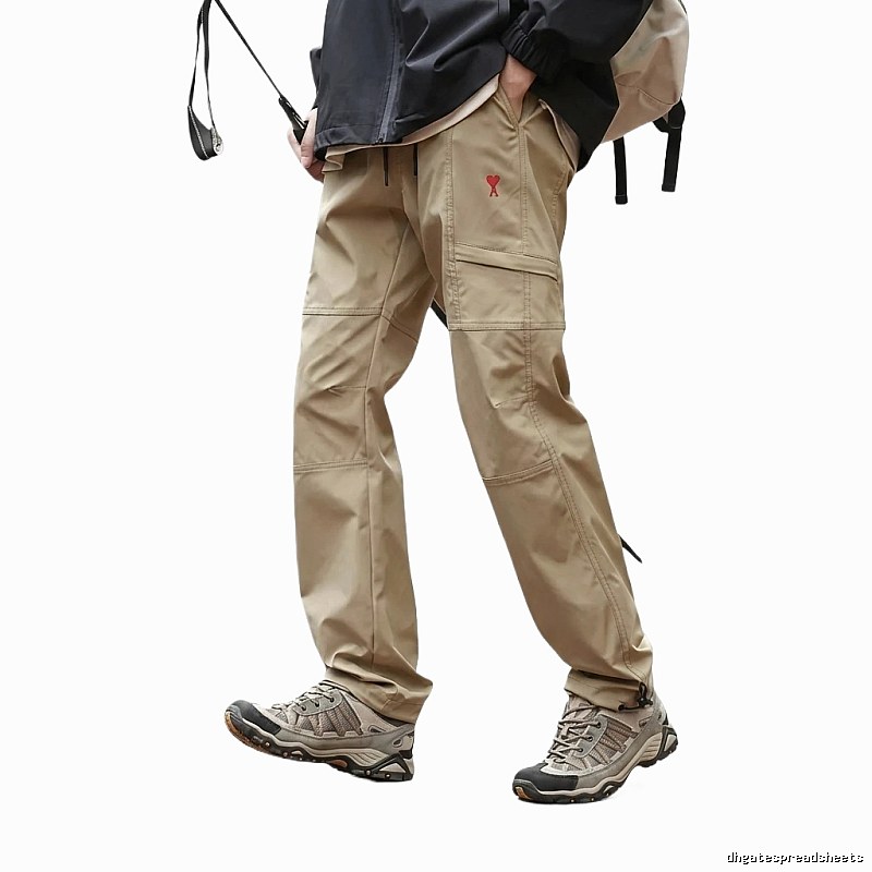 AMI Workwear Style Khaki Long Pants