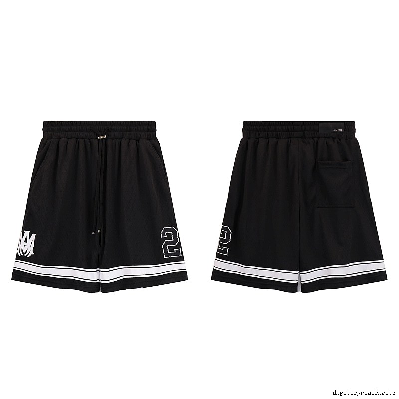 AMIRI American Basketball Style Black Athletic Shorts
