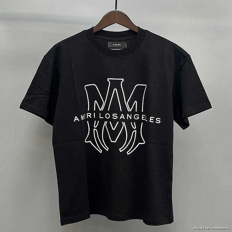 Amiri Black Records Graphic T-Shirt Easy Pairing