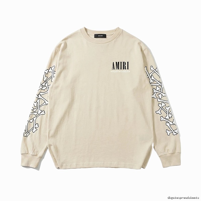 AMIRI Bone Pattern Trendy Beige Sweatshirt