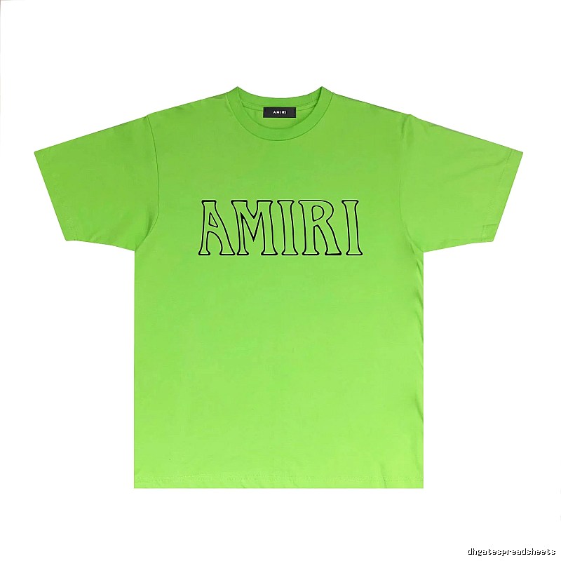 AMIRI Fluorescent Green Simple T-shirt