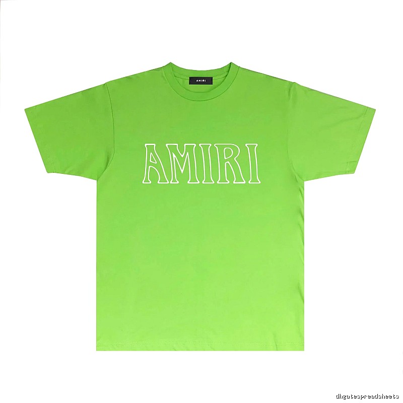 AMIRI Letter Style Fluorescent Green T-Shirt