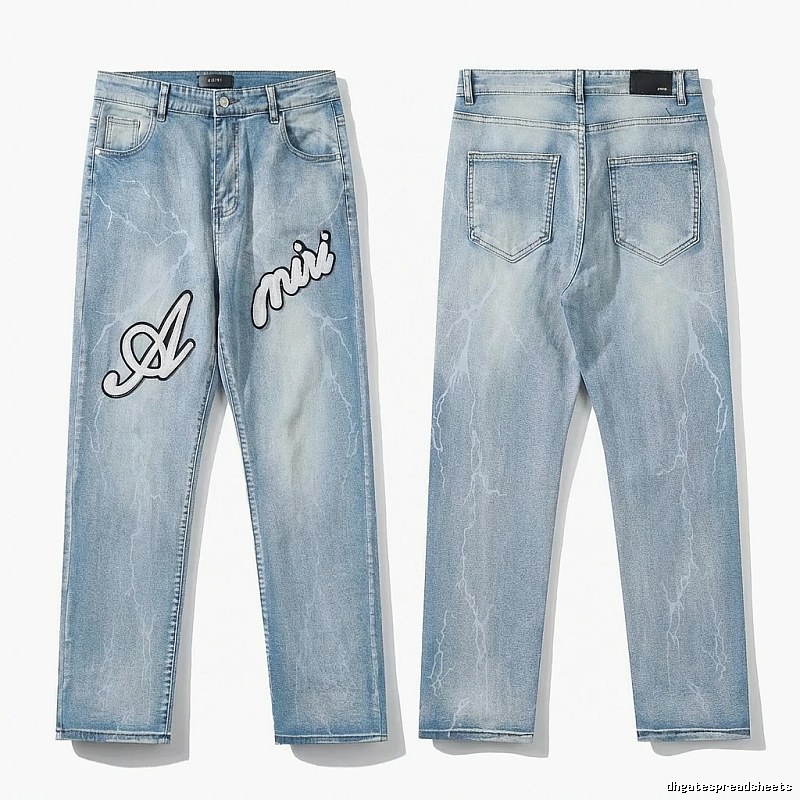 AMIRI Lightning Style Light Blue Jeans