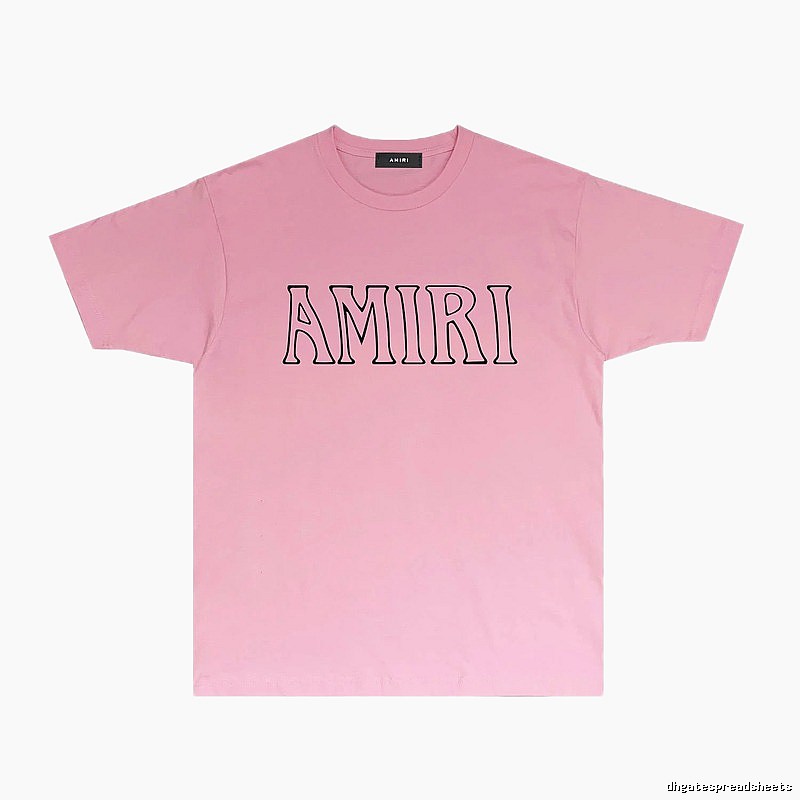 AMIRI minimalist style pink T-shirt