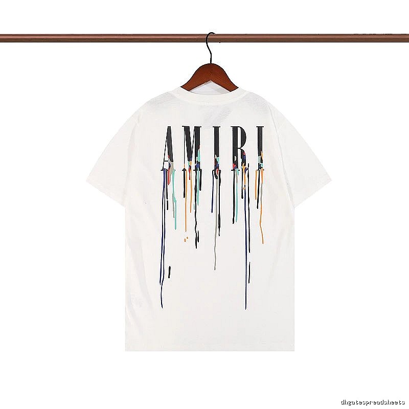 Amiri Patterned Graphic T-shirt White Blue Amiri with Polished Detail