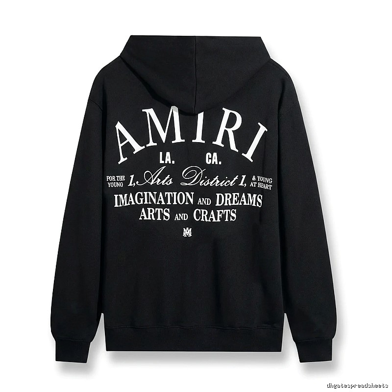 AMIRI printed style black hoodie