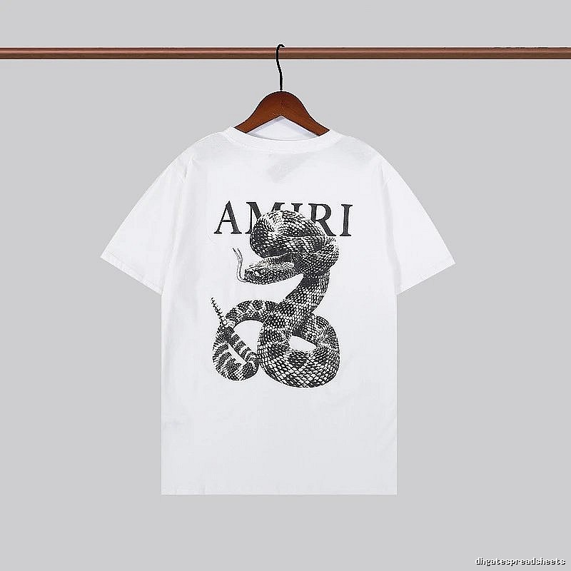 Amiri Resort Graphic T-shirt White Blue Amiri for Travel Looks