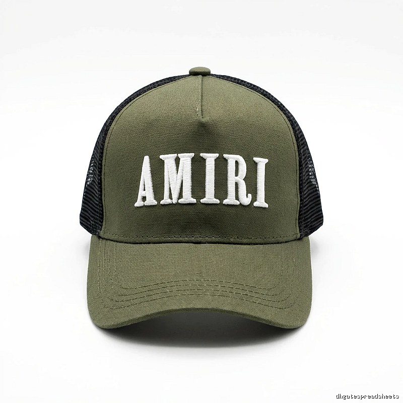 AMIRI Retro Style Olive Green Hat