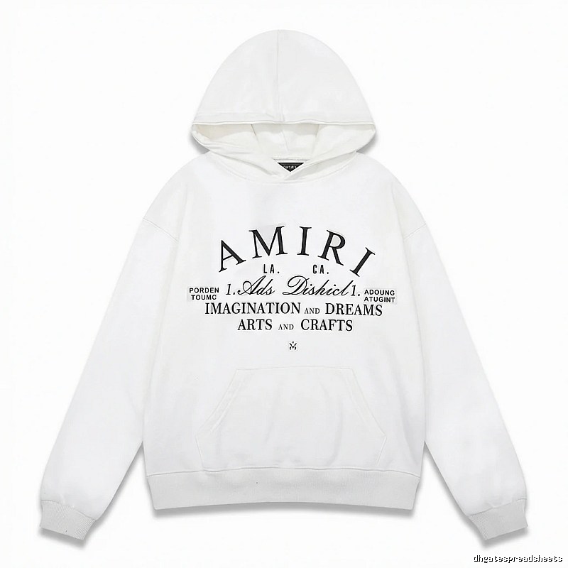AMIRI retro-style white hoodie