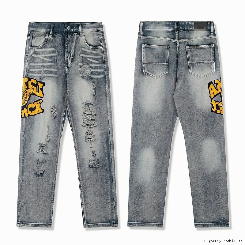 AMIRI ripped trendy brand jeans