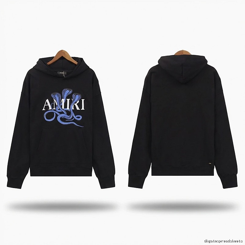 AMIRI Snake Pattern Trendy and Cool Black Sweatshirt