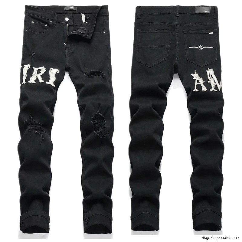 AMIRI Trendy Black Jeans with Holes