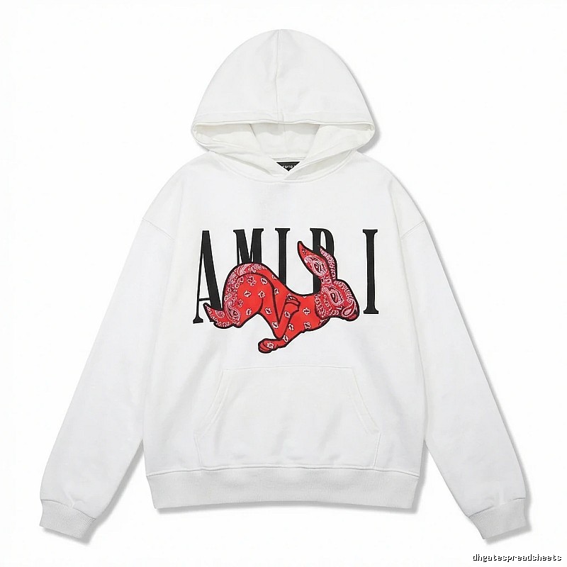 AMIRI White Sweatshirt with Rabbit Print