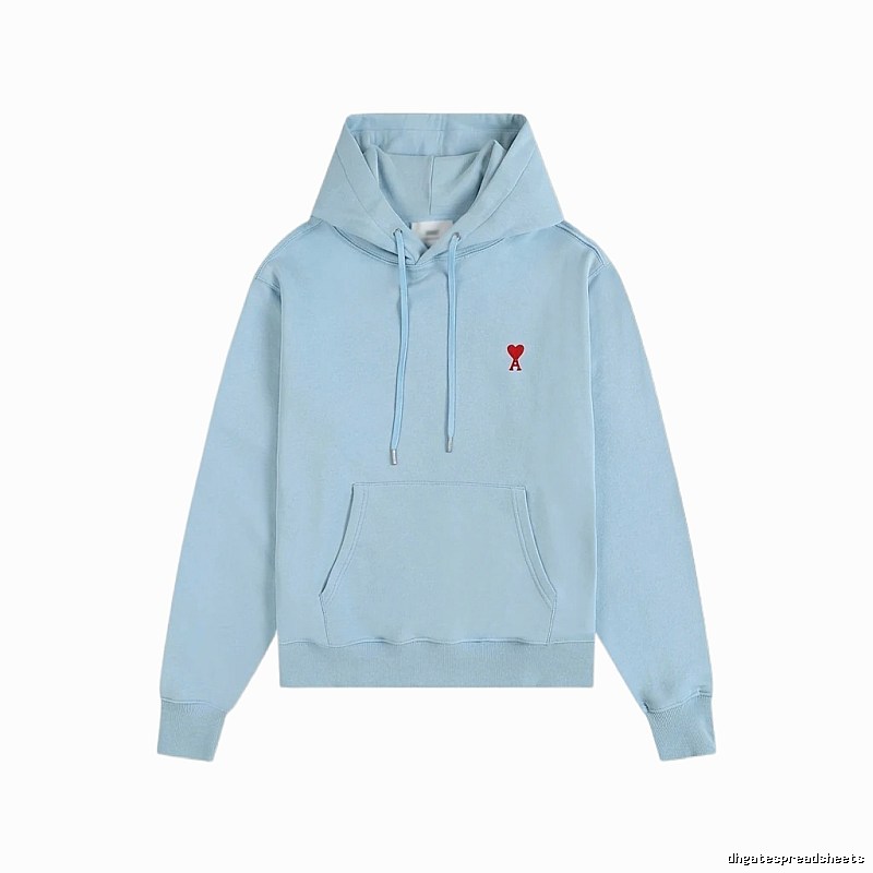 AMI's Light Blue Hoodie with a Simple and Lovely Style