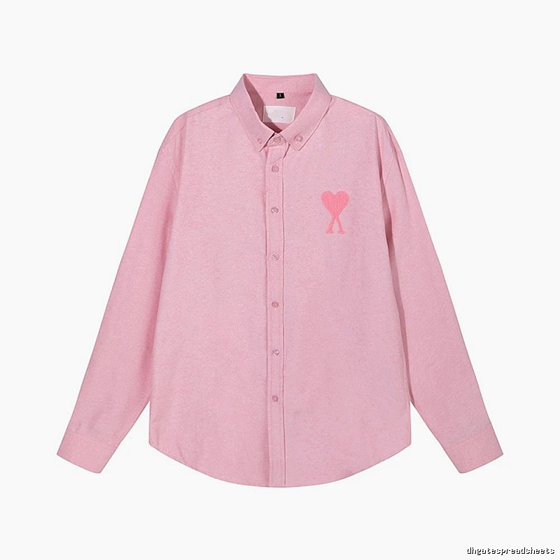 AMI's Love Minimalist Style Pink Shirt
