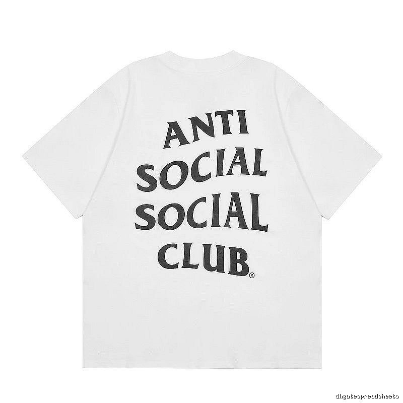Anti Social Social Club Casual Logo T-shirt Black Orange Anti for Streetwear Looks