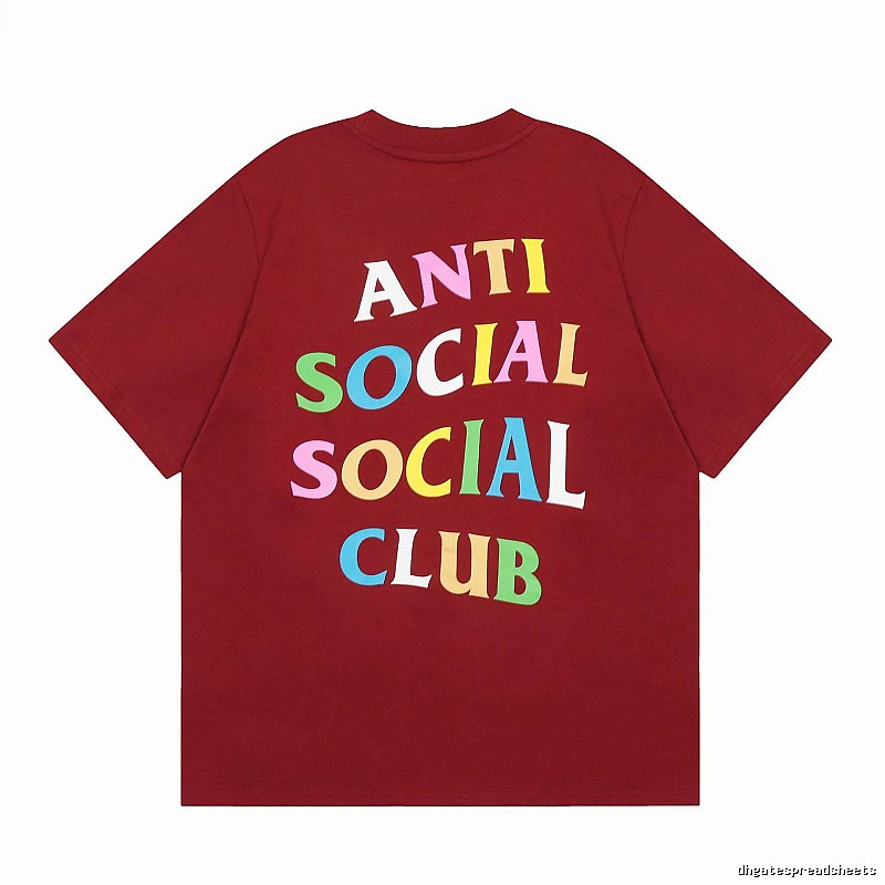 Anti Social Social Club Lightweight Logo T-shirt Black Orange Anti for Trend Styling