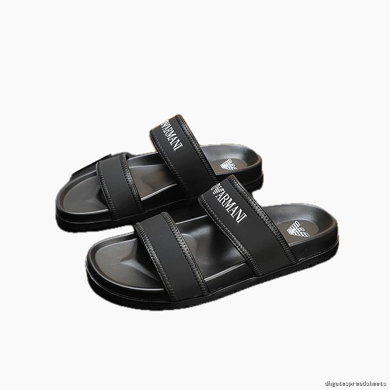 Armani Casual Style Black Slides
