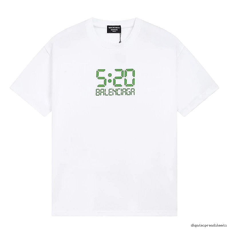 Balenciaga 5:20 Printed Trendy White T-Shirt