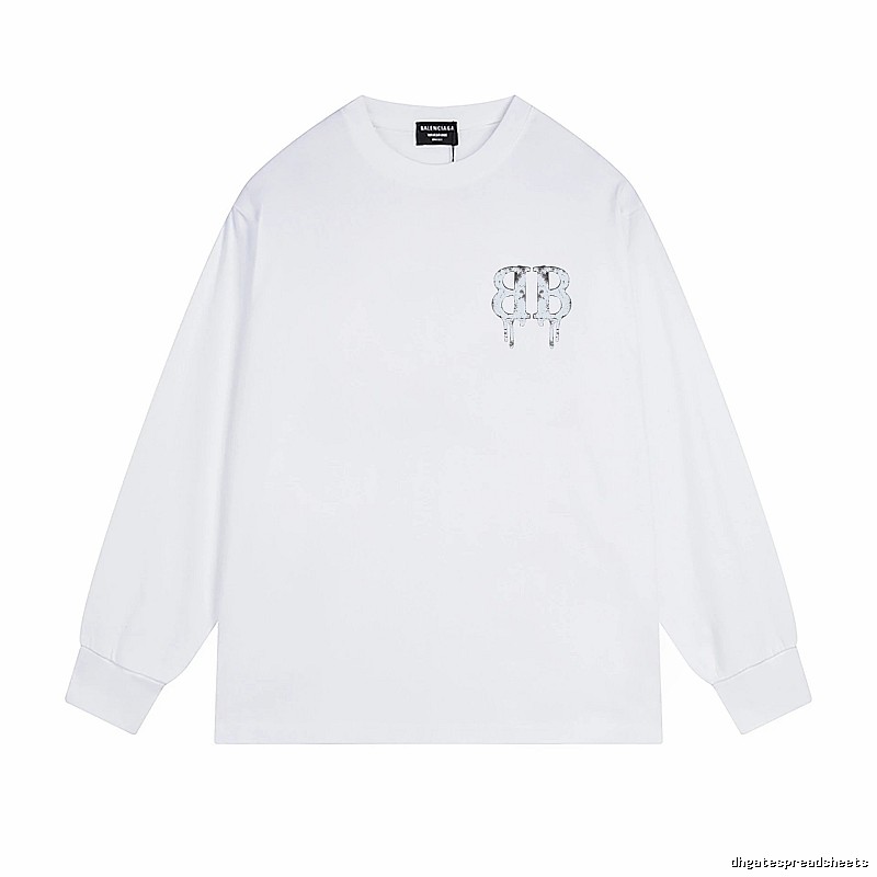Balenciaga BB-style white sweatshirt