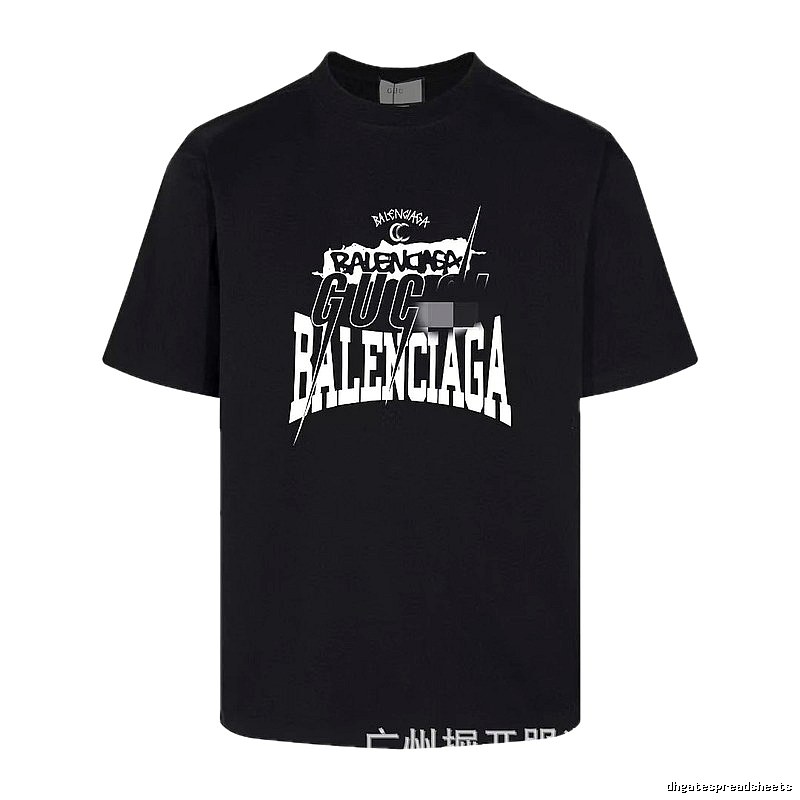 Balenciaga Co-branded Street Style Black Short-sleeve T-shirt