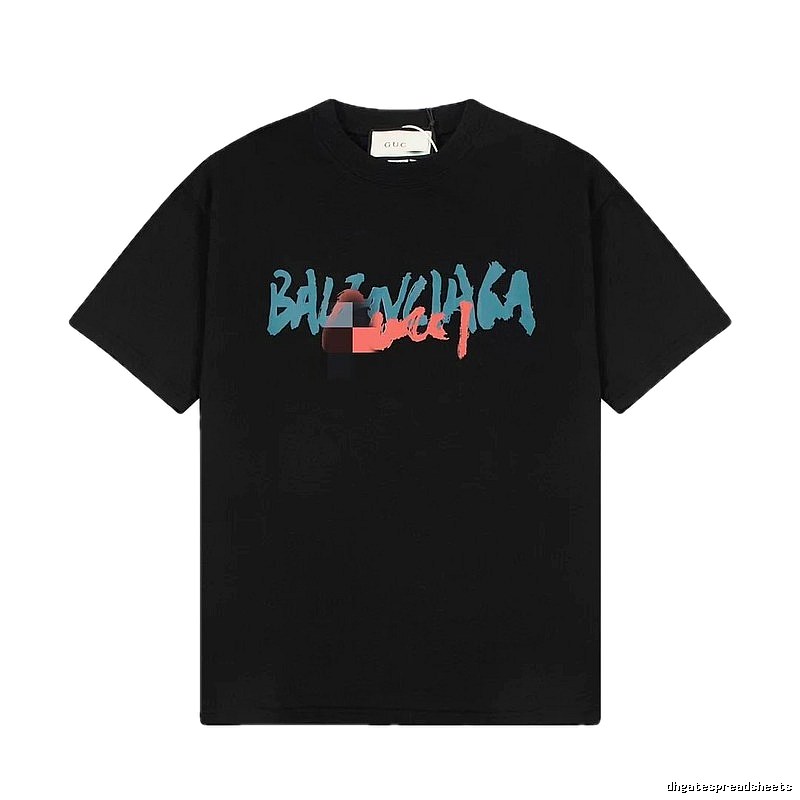 Balenciaga Graffiti Street Style Black T-Shirt