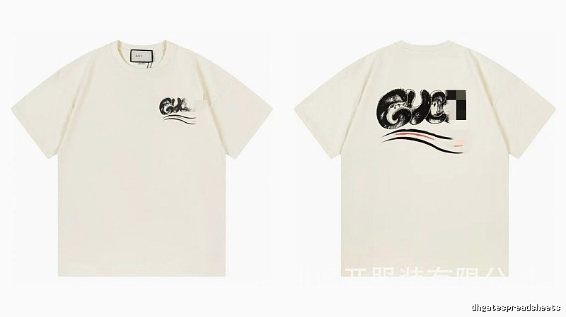 Balenciaga Graffiti Street Style Off-White Short-Sleeve T-Shirt
