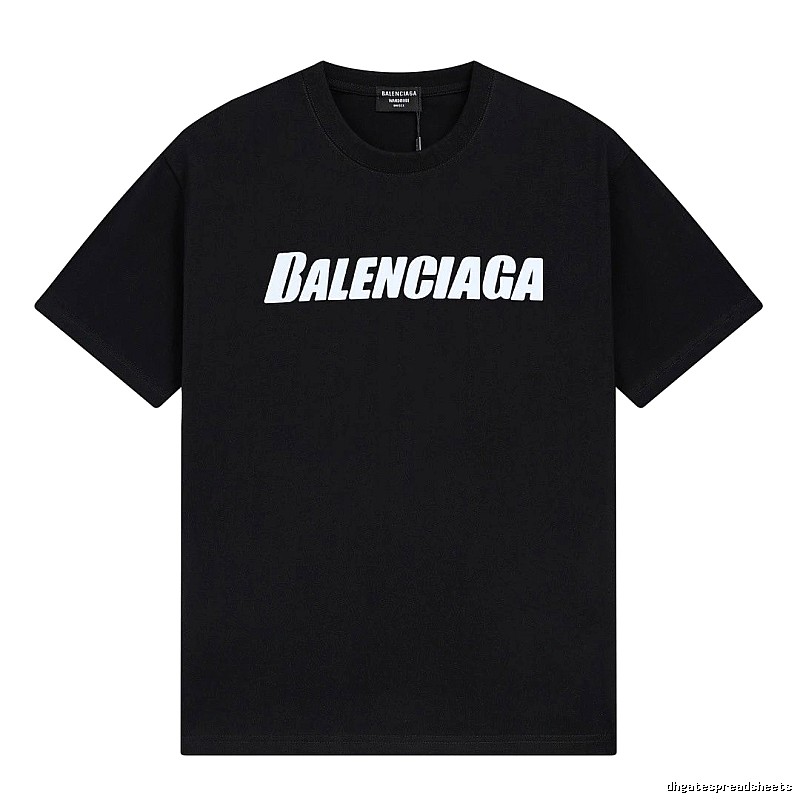 Balenciaga Letter Print Street Style Black T-Shirt