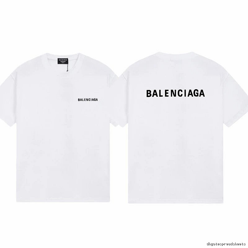 Balenciaga Letter Print Street Style White T-Shirt