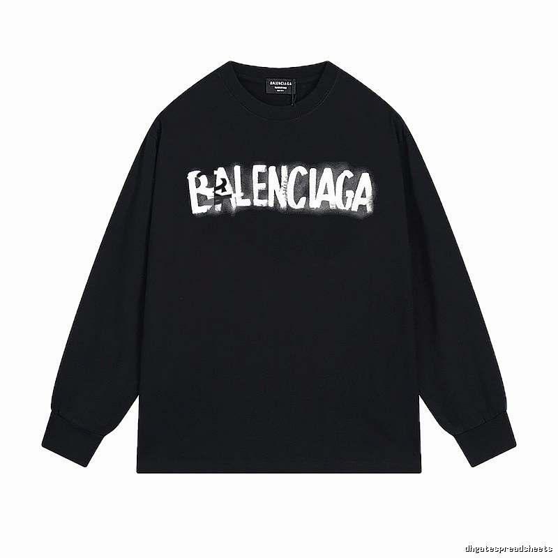 Balenciaga letter style black T-shirt