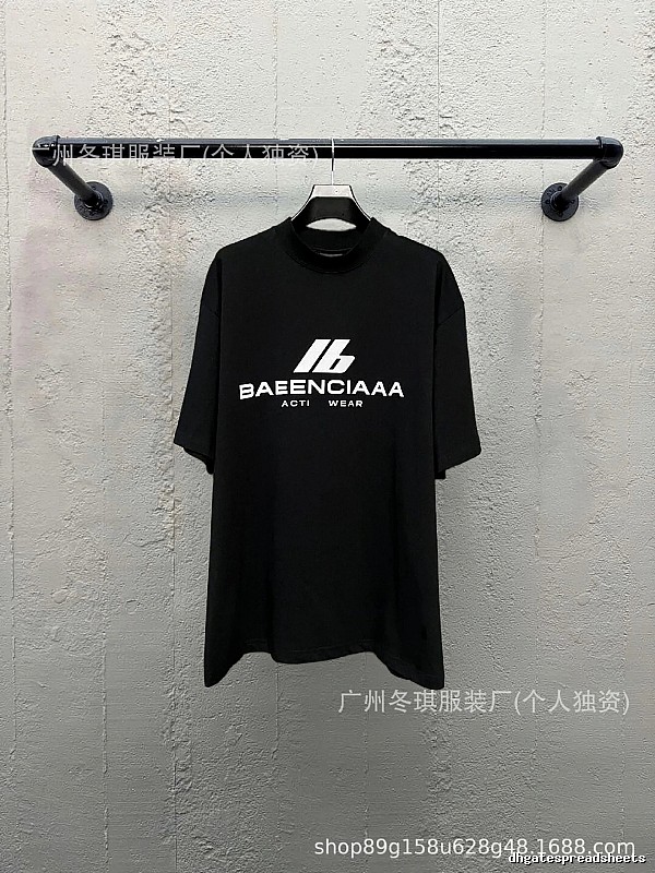 Balenciaga letter-style black T-shirt