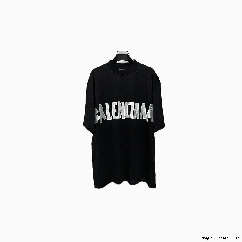 Balenciaga letter-style black T-shirt