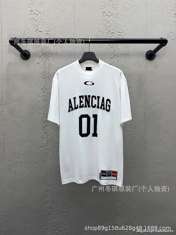 Balenciaga letter-style white T-shirt