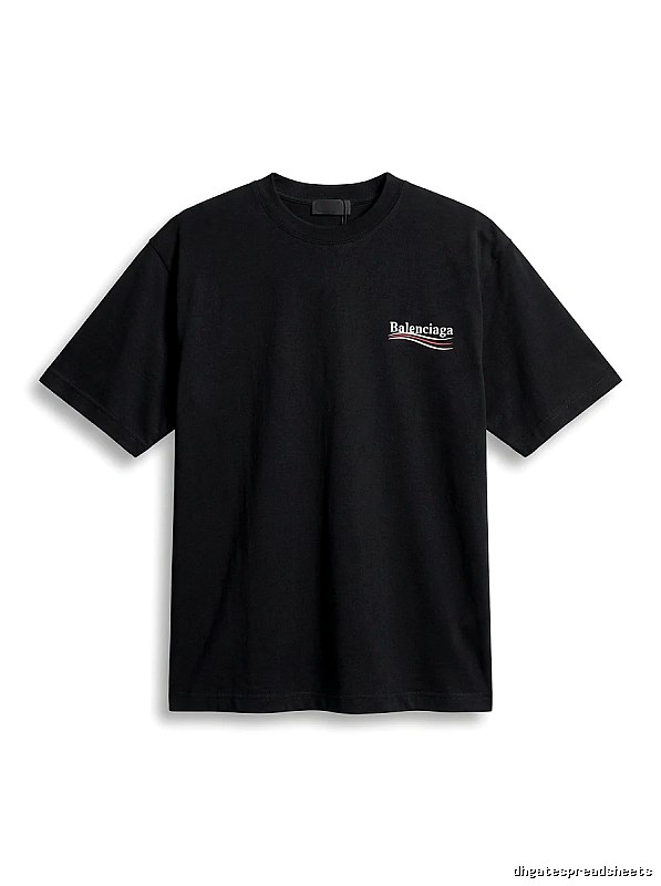Balenciaga minimalist style black T-shirt